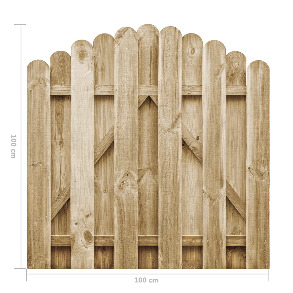 Zauntür Garten aus Holz | Gartentor 100x100 oder 100x150 cm