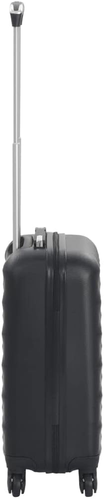 Premium Hartschalenkoffer klein Handgepäck mit Rollen | Kompakter Koffer in Schwarz 55 cm | Rollkoffer Hartschale | Kabinenkoffer aus ABS