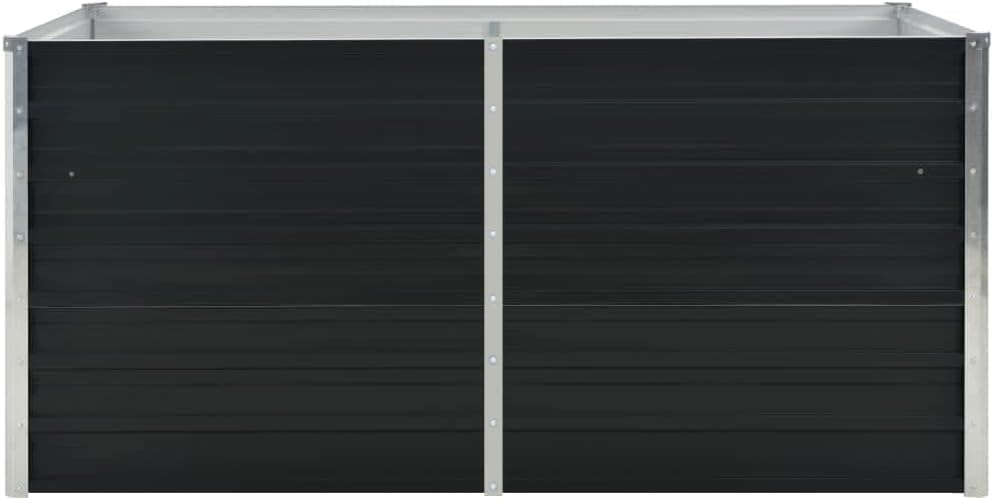 Premium Hochbeet Metall Anthrazit 160 cm | Perfekt geeignet für Garten, Balkon, Terrasse & darüber hinaus | Verzinkter Stahl 160x80x77 cm