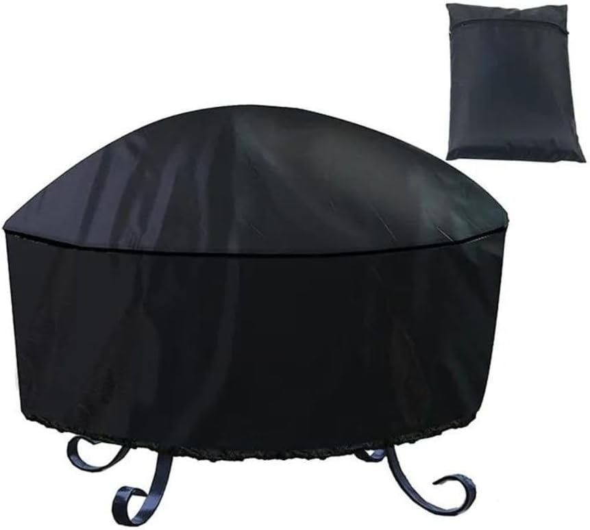 Premium Abdeckung Feuerschale 80 cm & 90 cm | Runde Feuerstellenabdeckung | Schutzhülle für Schalen, Kugelgrills, Feuertonnen (85 cm breit)