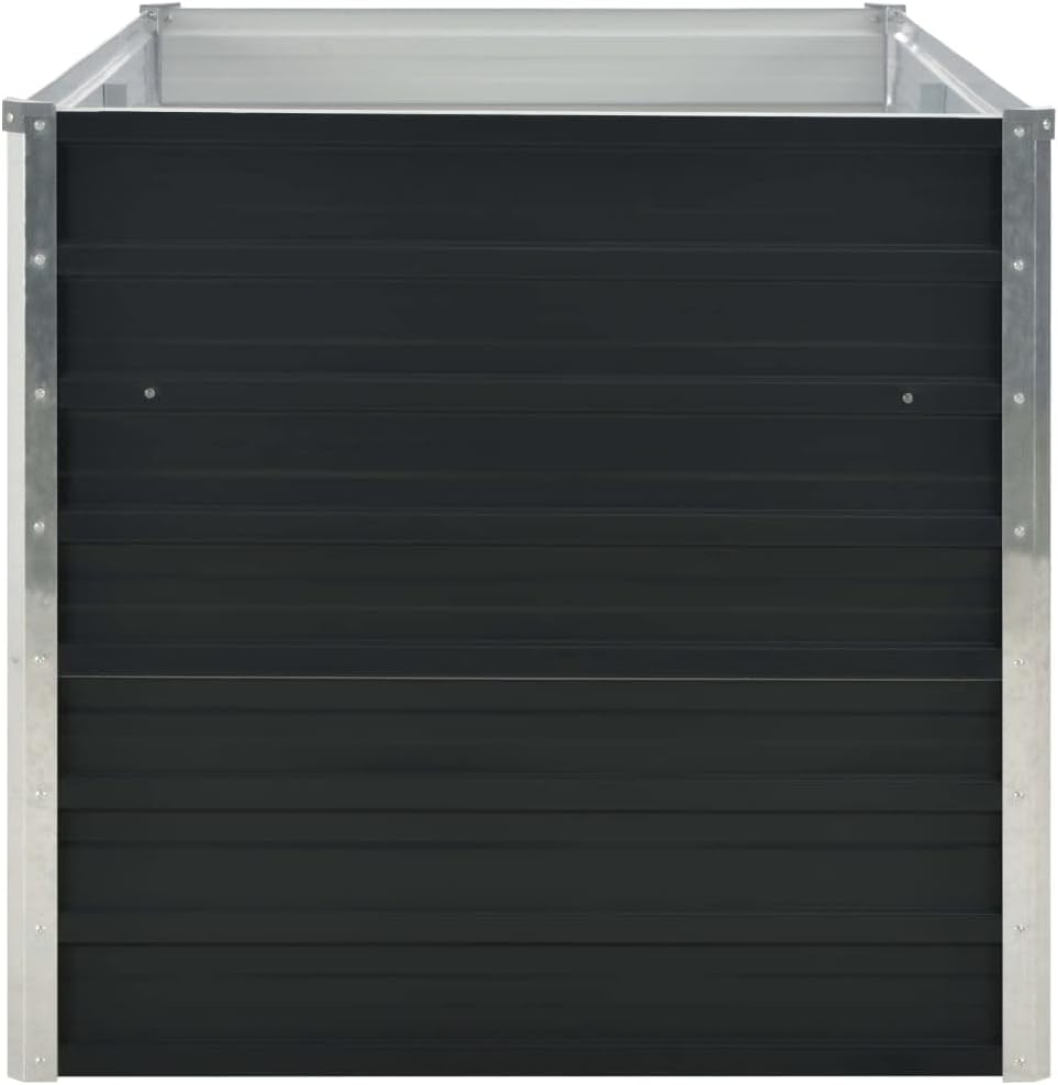 Premium Hochbeet Metall Anthrazit 160 cm | Perfekt geeignet für Garten, Balkon, Terrasse & darüber hinaus | Verzinkter Stahl 160x80x77 cm