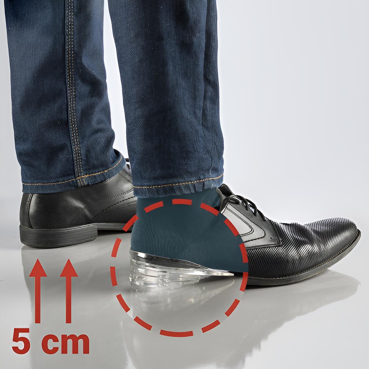 Premium Einlegesohlen Herren & Damen (Unisex) zum größer machen | 10 Stück größer machende Sohlen Ferse | Anti-Schweiß & Anti-Rutsch | Schuheinlagen um größer zu sein | Größer wirken & werden