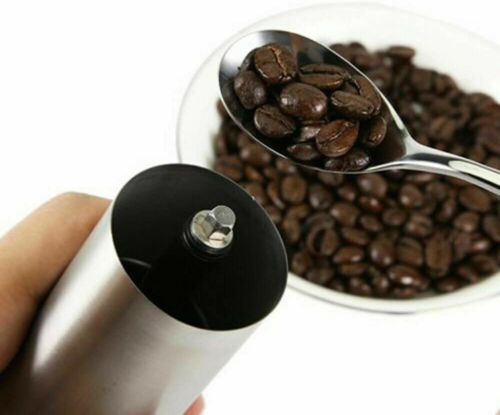 Premium Kaffeemühle manuell mit Keramikmahlwerk | Handkaffeemühle für Espresso, Filterkaffee, French Press & mehr | Auch als Gewürz- und Pfeffermühle verwendbar