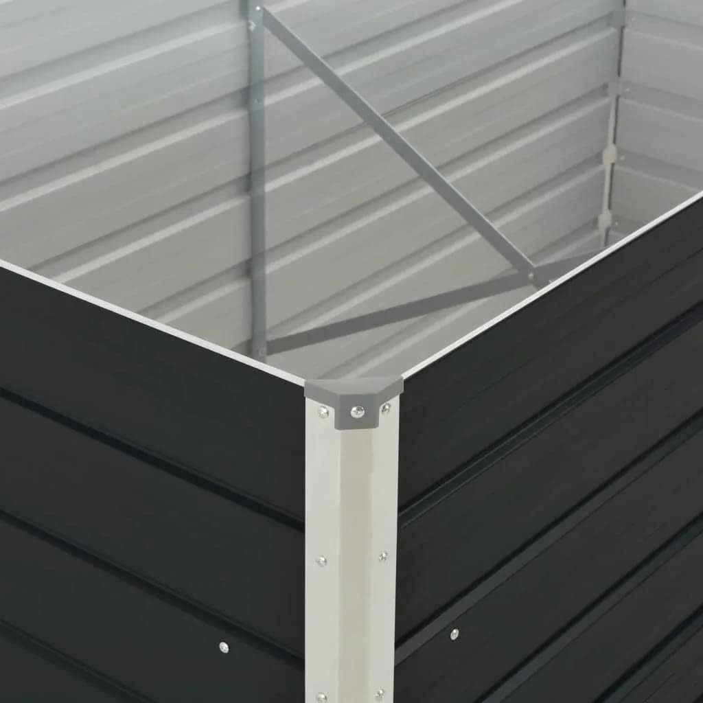 Premium Hochbeet Metall Anthrazit 160 cm | Perfekt geeignet für Garten, Balkon, Terrasse & darüber hinaus | Verzinkter Stahl 160x80x77 cm