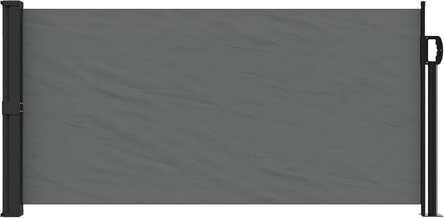 Premium Seitenmarkise ausziehbar 200x300, 180x300, 160x300, 140x300, 120x300, 100x300 | Sichtschutz Balkon, Terrasse, Garten | Sonnenschutz, Windschutz, Seitenrollo Anthrazit (Anthrazit, 100x300)
