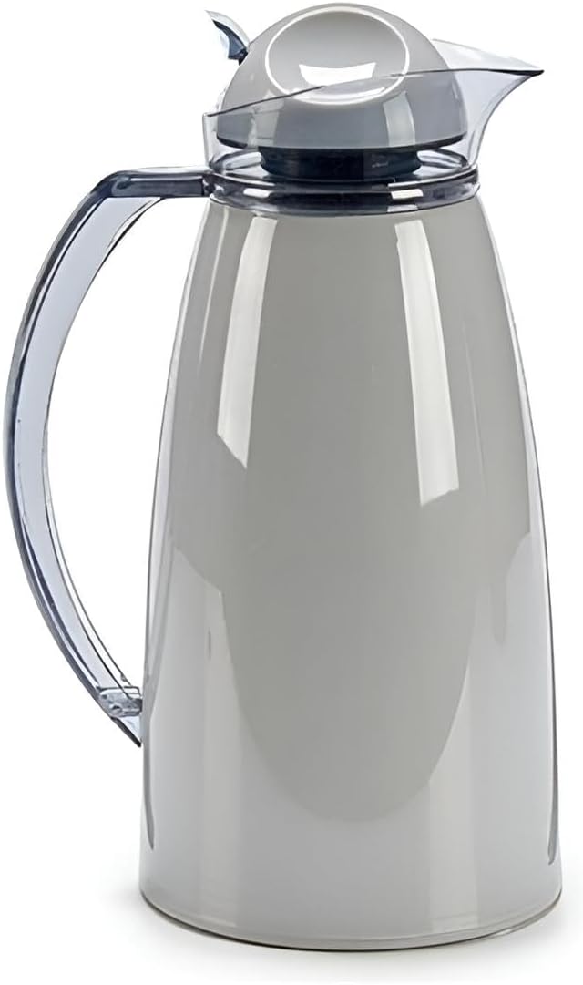 Thermoskanne 1l Kunststoff | Isolierkanne für Kaffee, Tee, Glühwein & Kaltgetränke | Thermosflasche, Thermo-Kaffeekanne, Isolierflasche