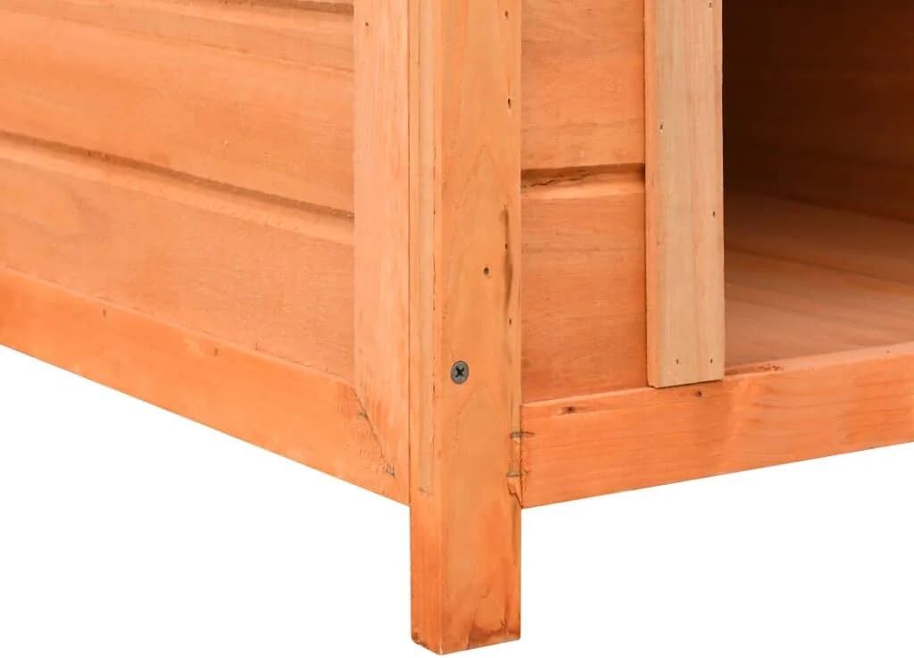 Hundehütte Outdoor Holz | Für kleine & mittelgroße Hunde | Holzhütte Garten draußen