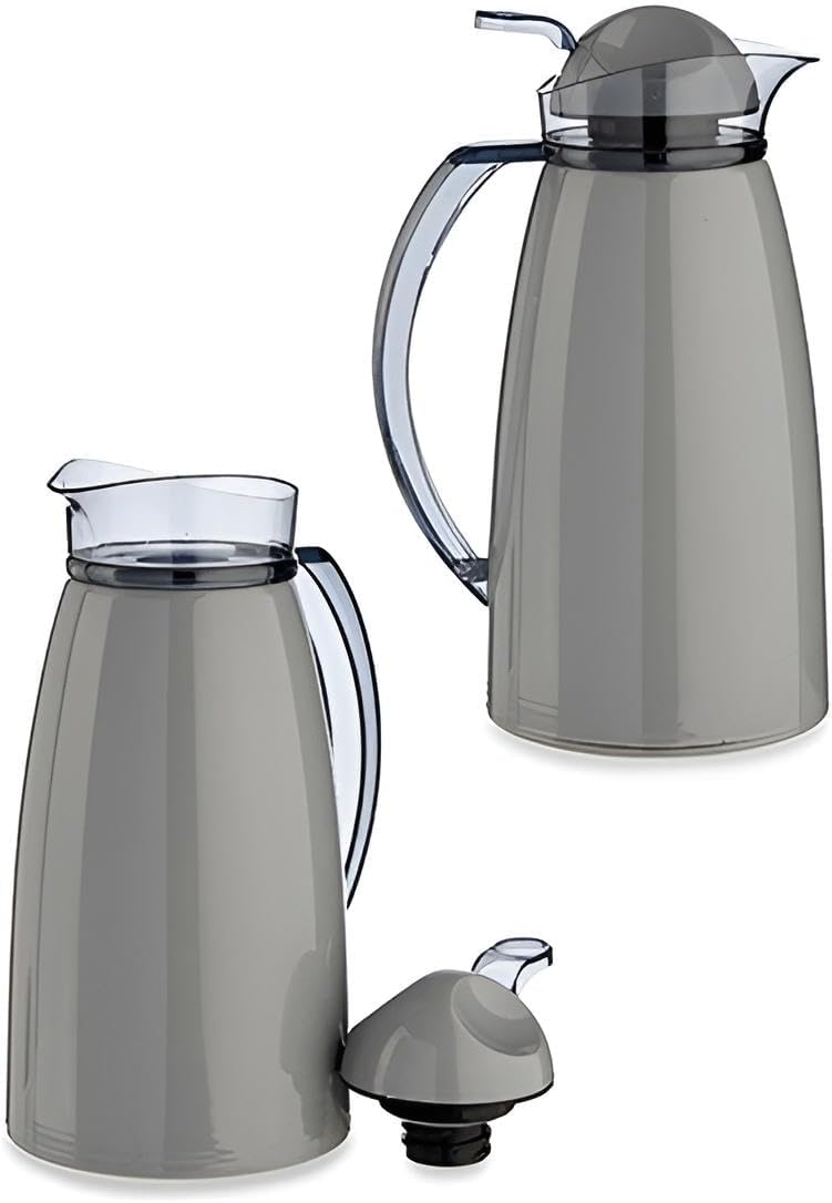 Thermoskanne 1l Kunststoff | Isolierkanne für Kaffee, Tee, Glühwein & Kaltgetränke | Thermosflasche, Thermo-Kaffeekanne, Isolierflasche