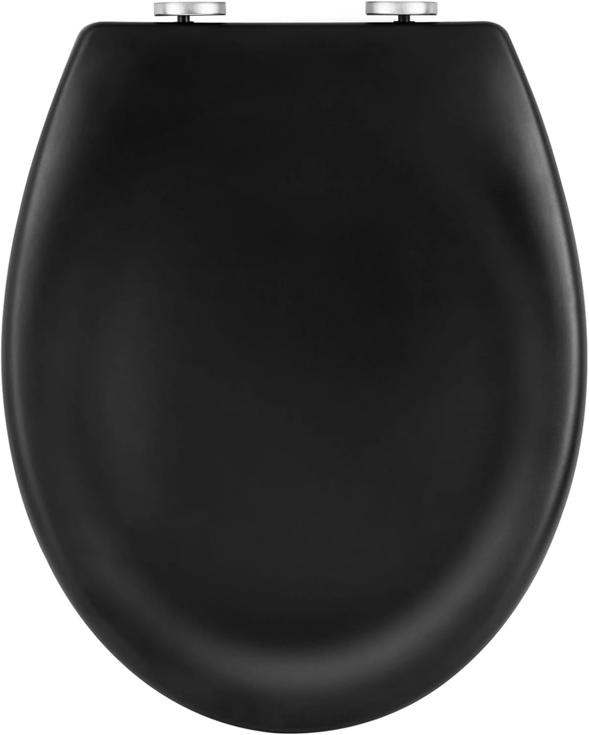 Premium WC-Sitz mit Absenkautomatik Anthrazit oval | Toilettendeckel, Toilettensitz mit Deckel Schwarz | Anti-Bakteriell
