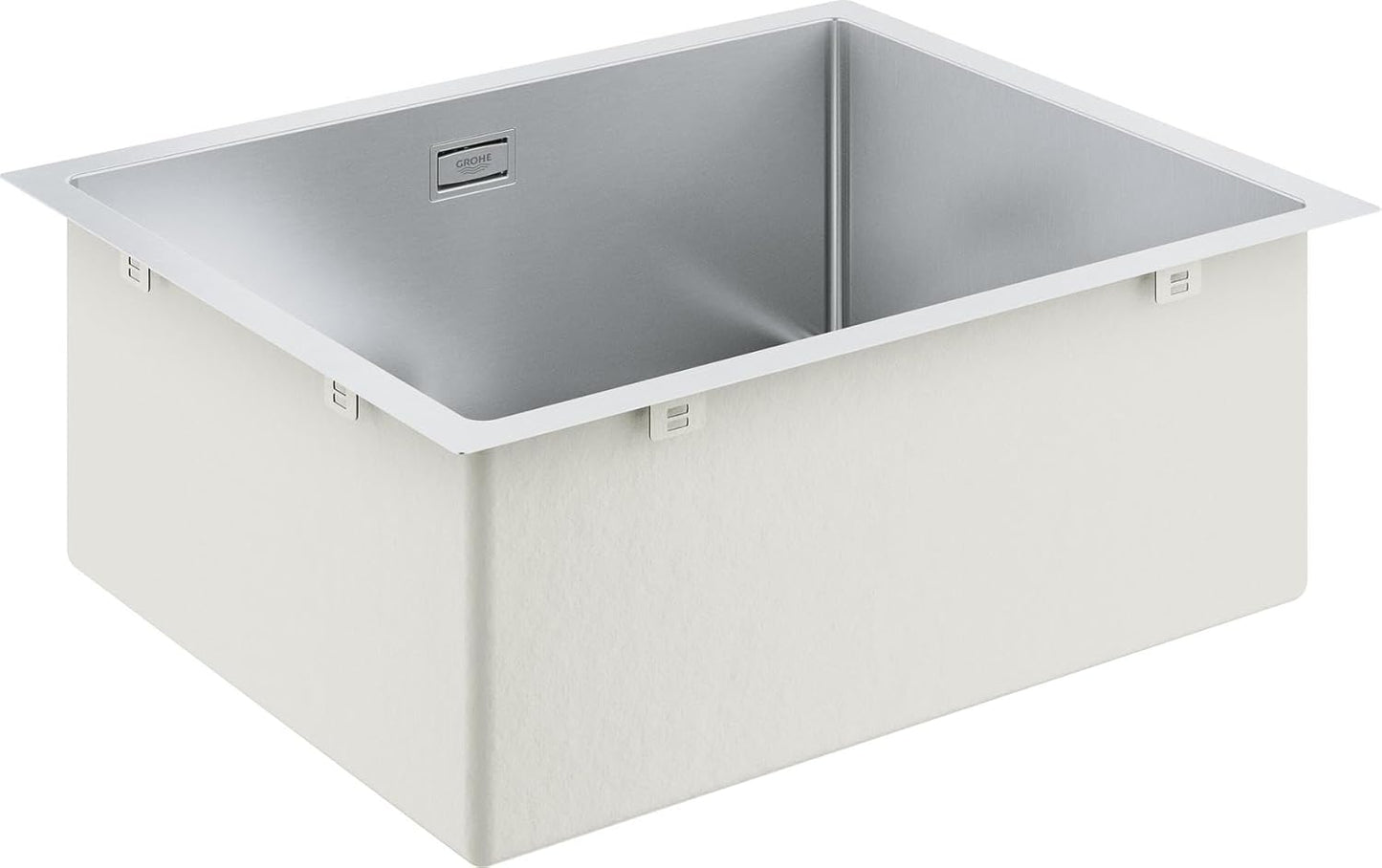 GROHE K700 | 1 Becken | Küchenspüle - Aufsatz- oder Unterputzmontage | inklusive: Ablaufgarnitur, Siebkorb, Montageset | Edelstahl | 31726SD0, 60 cm