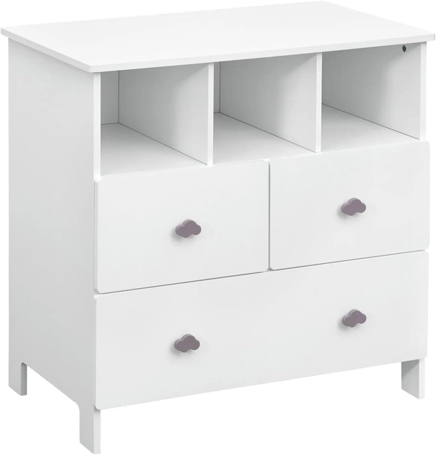 Kinderzimmer-Schrank aus Holz in Weiß | Möbel-Regal für Jungen & Mädchen | Kindermöbel-Organizer zur Aufbewahrung