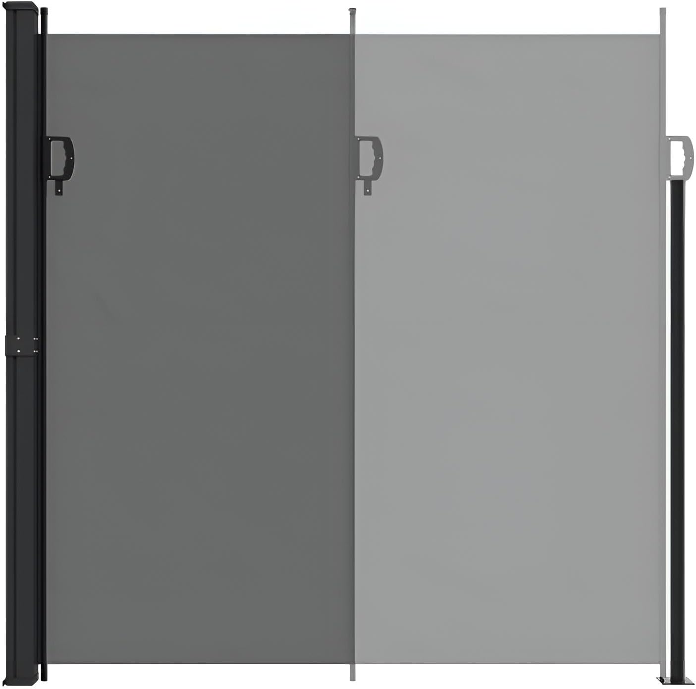 Premium Seitenmarkise ausziehbar 200x300, 180x300, 160x300, 140x300, 120x300, 100x300 | Sichtschutz Balkon, Terrasse, Garten | Sonnenschutz, Windschutz, Seitenrollo Anthrazit (Anthrazit, 180x300)