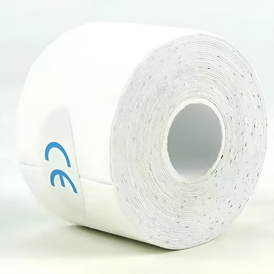 Kinesiotape 2,5cm breit, 15 m lang | 3 Rollen à 5 m Kinesio Tape für Sport & Alltag | Kinesiotapes in Pink, Weiß, Schwarz & Blau | Physiotape wasserfest (Weiß)
