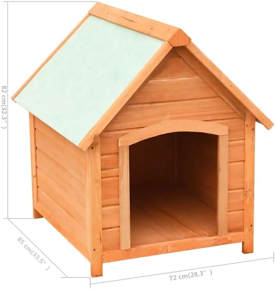 Hundehütte Outdoor Holz | Für kleine & mittelgroße Hunde | Holzhütte Garten draußen