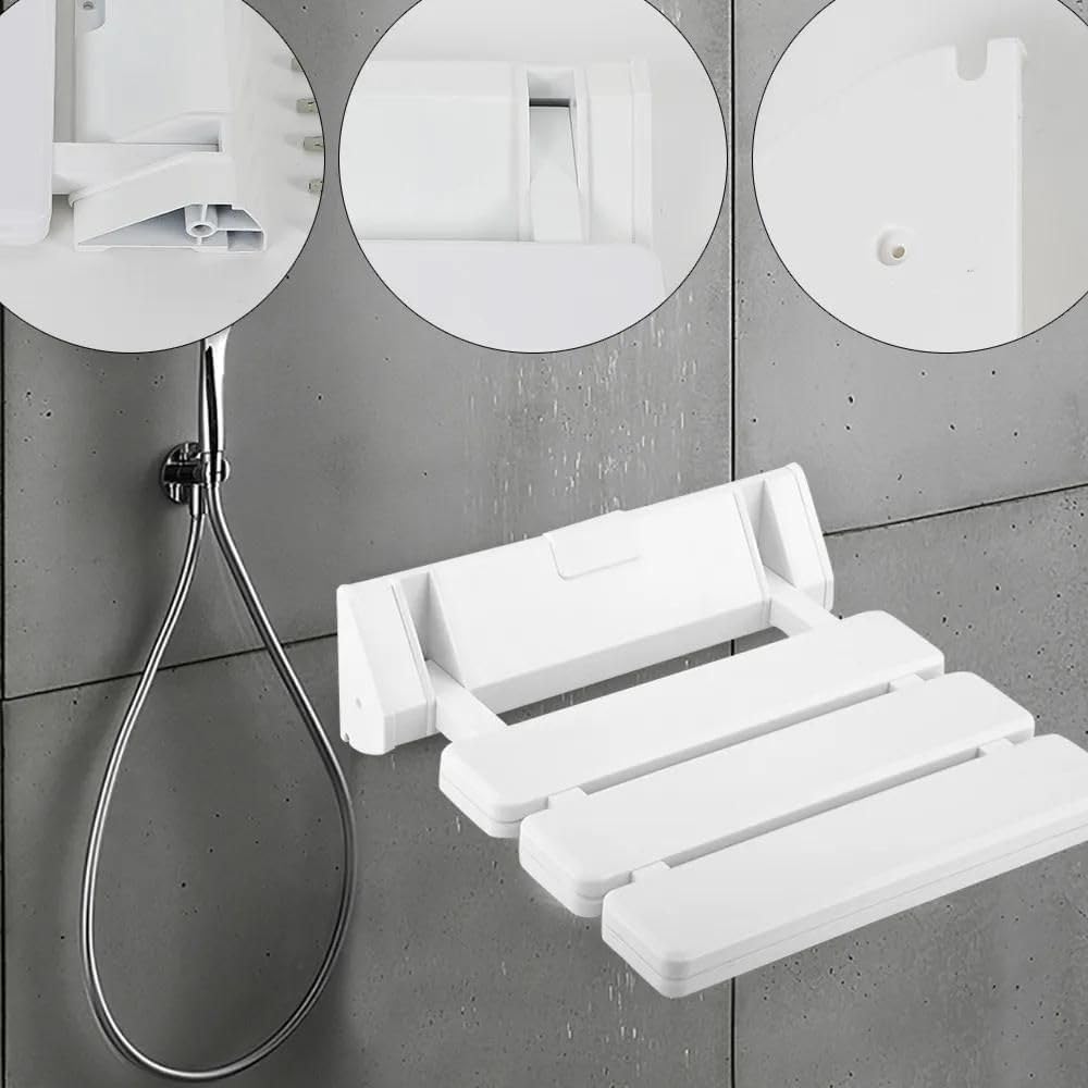 Duschbrett für Dusche 130 kg | Klappbares Sitzbrett zur Wandmontage