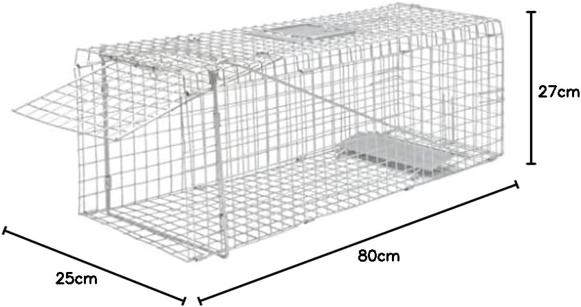 Lebendfalle für Marder, Waschbär, Katzen, Kaninchen 80 cm | Wetterfest, sicher und einfach zu bedienen