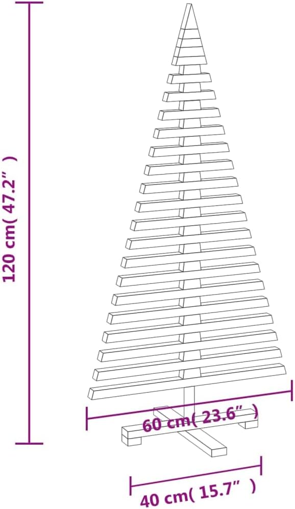 Weihnachtsbaum aus Holz groß modern | 120 cm Deko-Tannenbaum | Christbaum zum Stecken