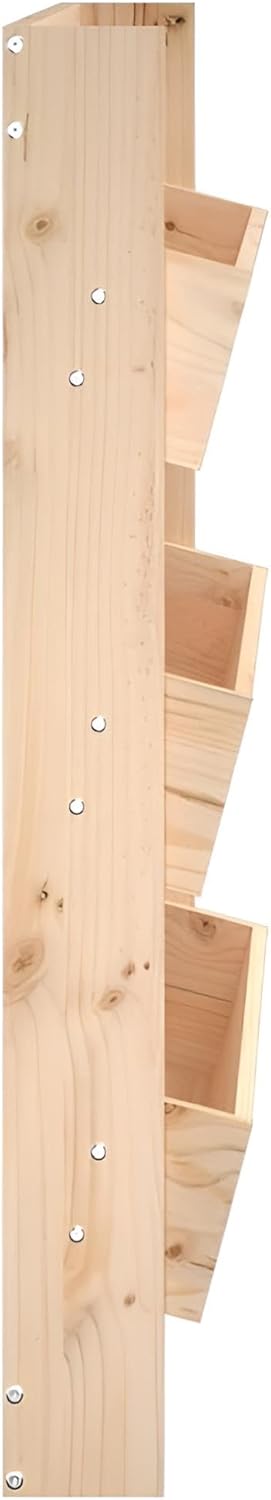 Pflanzenregal indoor & outdoor wetterfest | Pflanzpyramide und Pflanzkübel Holz für Wand mit 3 Etagen | 3x Blumentopf mit Gestell innen & außen | Pflanzkasten & Pflanzgefäß drinnen sowie draußen