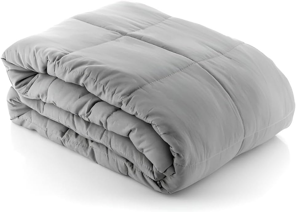 Gewichtsdecke 7kg in grau für erholsamen Schlaf | Therapie-Decke Erwachsene 120x180 cm flauschig | Schwere Bettdecke, Gravity Decke, Decke mit Gewicht