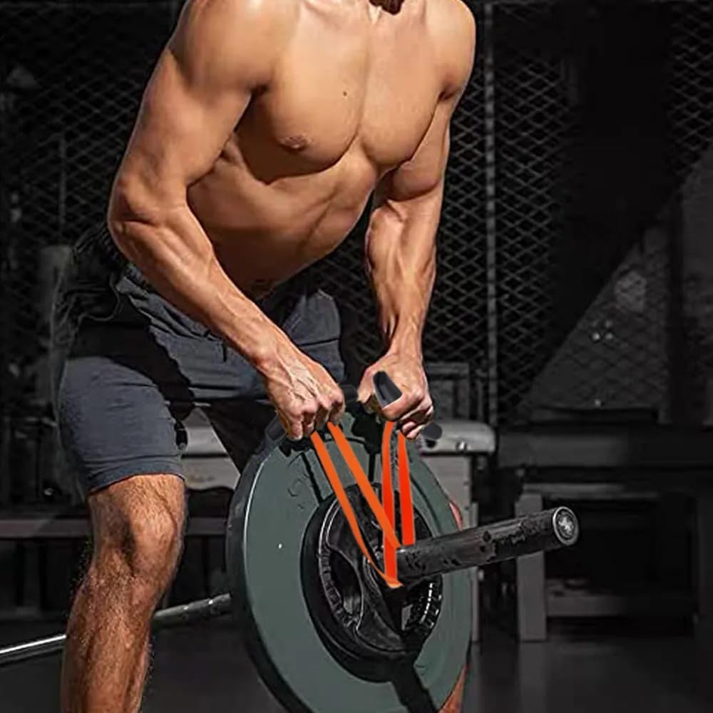 Fitness Griffe Set mit Seil für dynamisches Training | Fitnessbänder mit Griffen | Geeignet für Klimmzugstange, Langhantel-Stange, Kabelzug & Outdoor-Geräte
