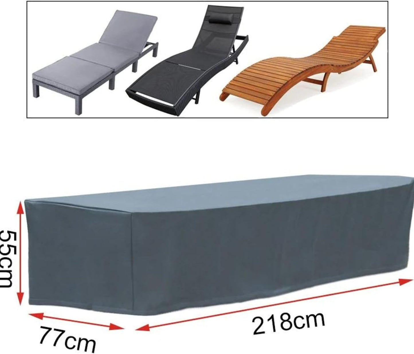 Premium Gartenmöbel Abdeckung wasserdicht | Abdeckplane winterfest 218 cm | Wetterschutz Terrassenmöbel Loungemöbel