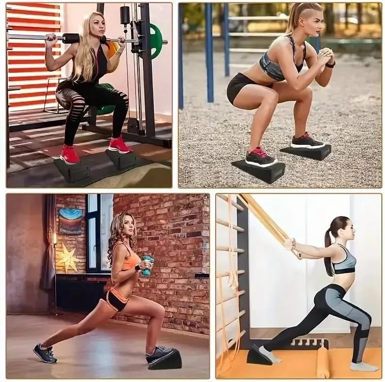 Wadendehner 3-teilig für Yoga, Kraftsport, Dehnen nach dem Laufen | Alltagshilfe Knie | Wadenstrecker Keil | Knie-Keil & Schmerz-Retter