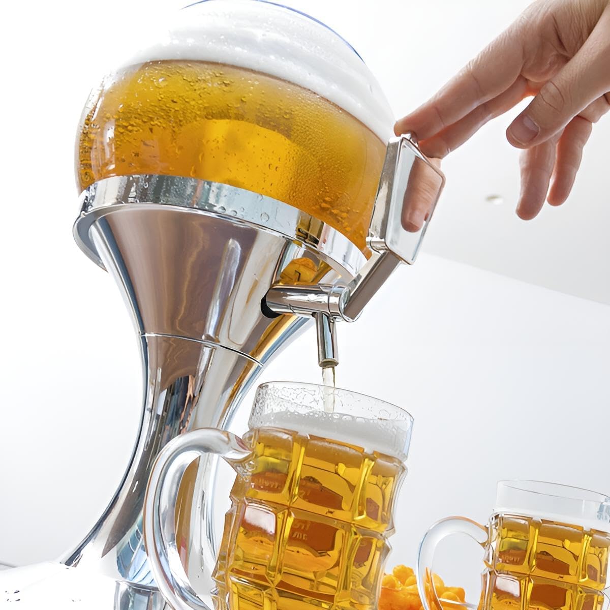 Mini Zapfanlage Bier | Silvester, Fußball, Geburtstag, Party Idee Tischdeko ausgefallen | Trinkspiel mobil