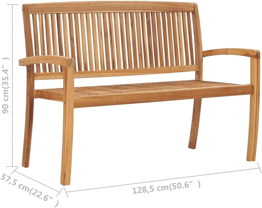 Premium Gartenbank Holzbank 2-Sitzer oder 3-Sitzer | Parkbank & Holzbank Outdoor für 2 oder 3 Personen | Bank Holz wetterfest (2-Sitzer)