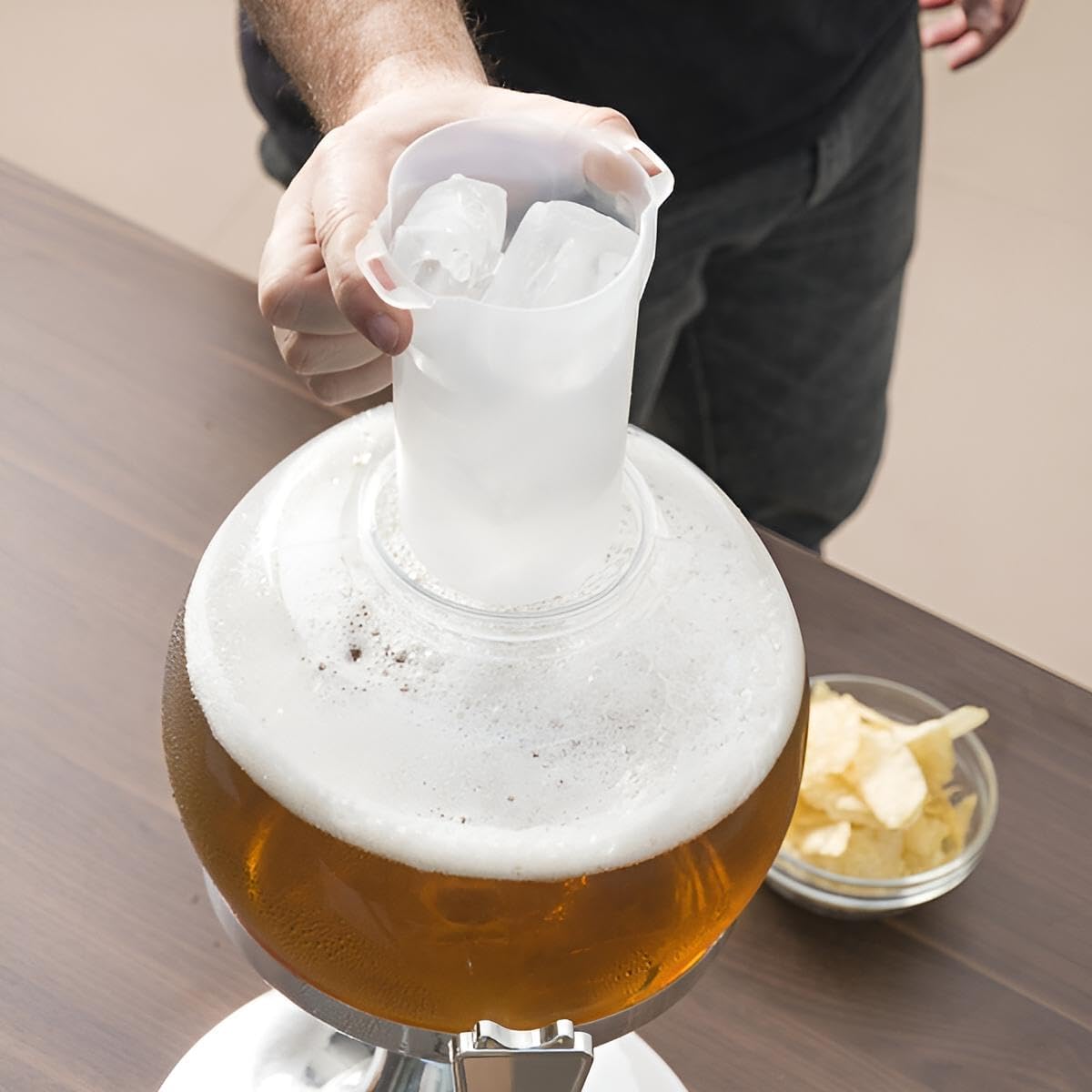 Mini Zapfanlage Bier | Silvester, Fußball, Geburtstag, Party Idee Tischdeko ausgefallen | Trinkspiel mobil