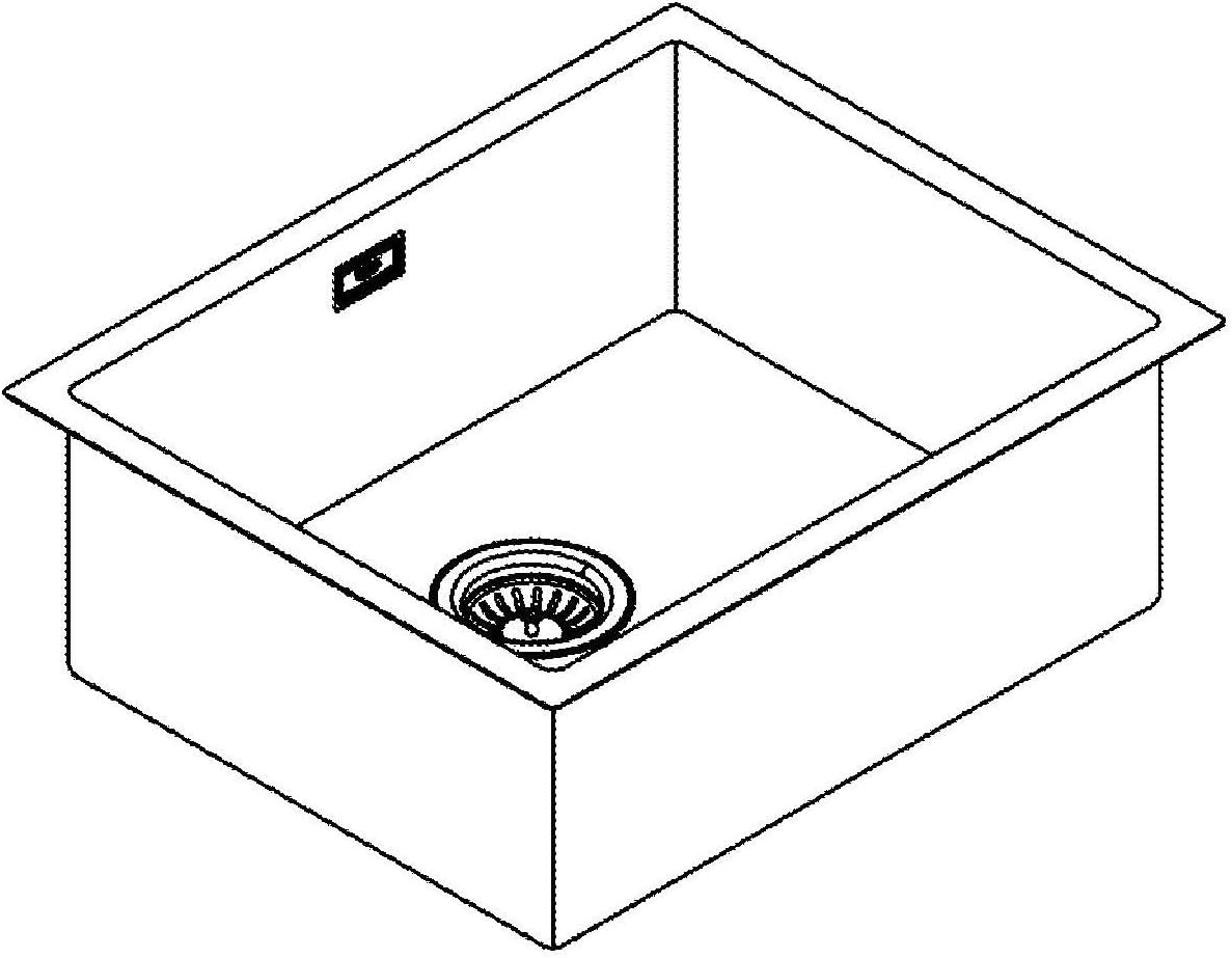 GROHE K700 | 1 Becken | Küchenspüle - Aufsatz- oder Unterputzmontage | inklusive: Ablaufgarnitur, Siebkorb, Montageset | Edelstahl | 31726SD0, 60 cm