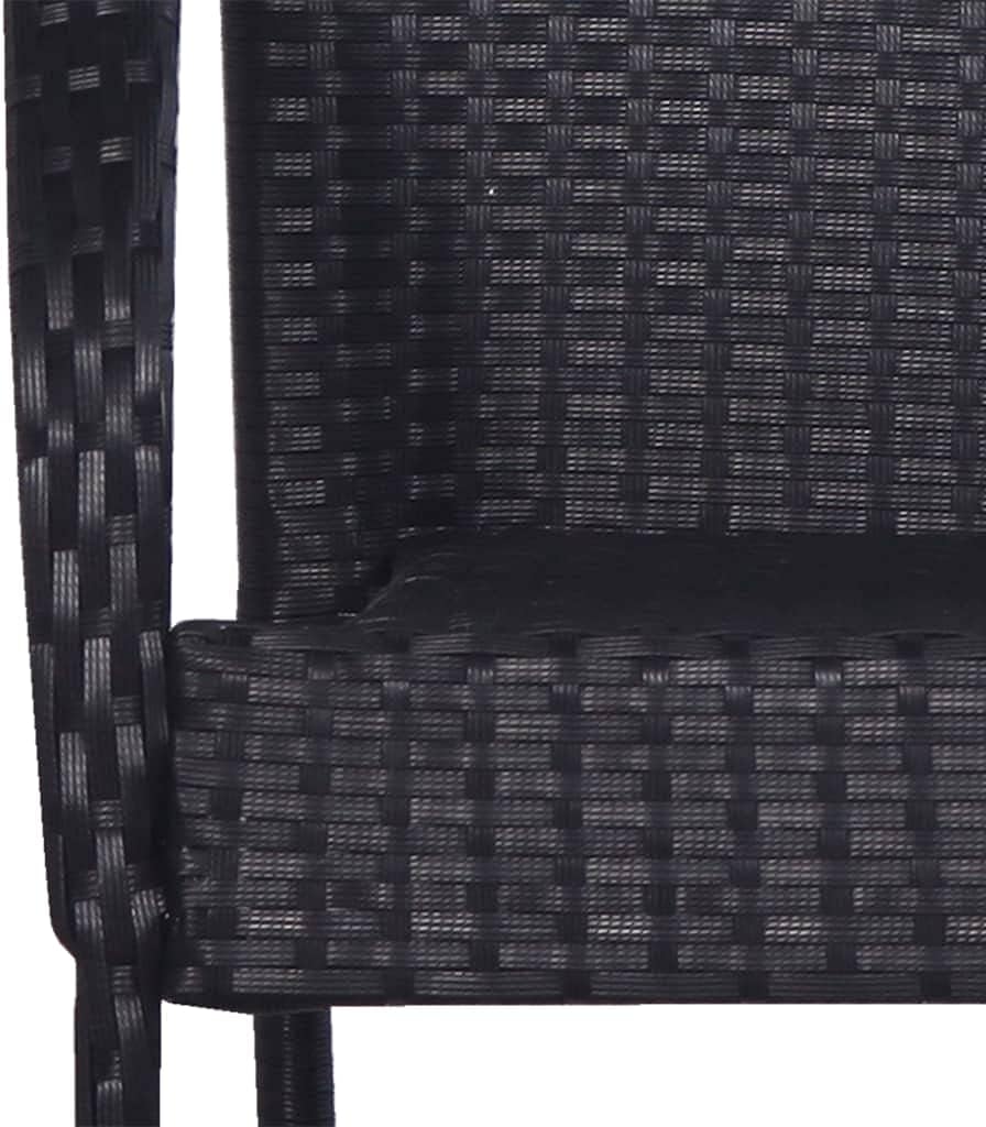 Gartenstühle stapelbar Polyrattan 2er, 4er oder 6er Set | Wetterfeste Stühle aus Rattan | Essstühle Kunststoff (6)