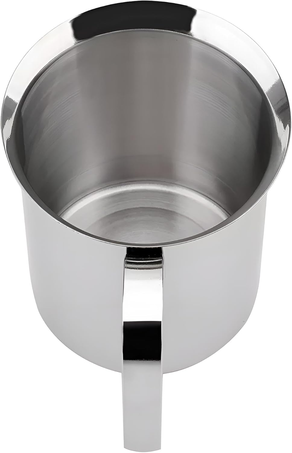 Milchaufschäumer manuell Edelstahl poliert | 400ml für 2-3 Portionen innerhalb kürzester Zeit | Milchschaum händisch machen