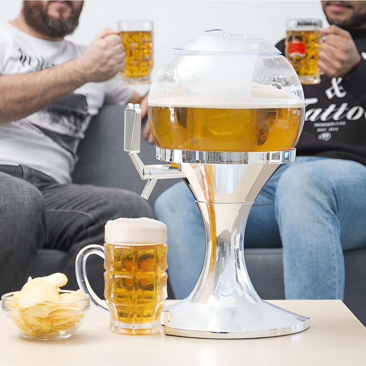 Mini Zapfanlage Bier | Silvester, Fußball, Geburtstag, Party Idee Tischdeko ausgefallen | Trinkspiel mobil