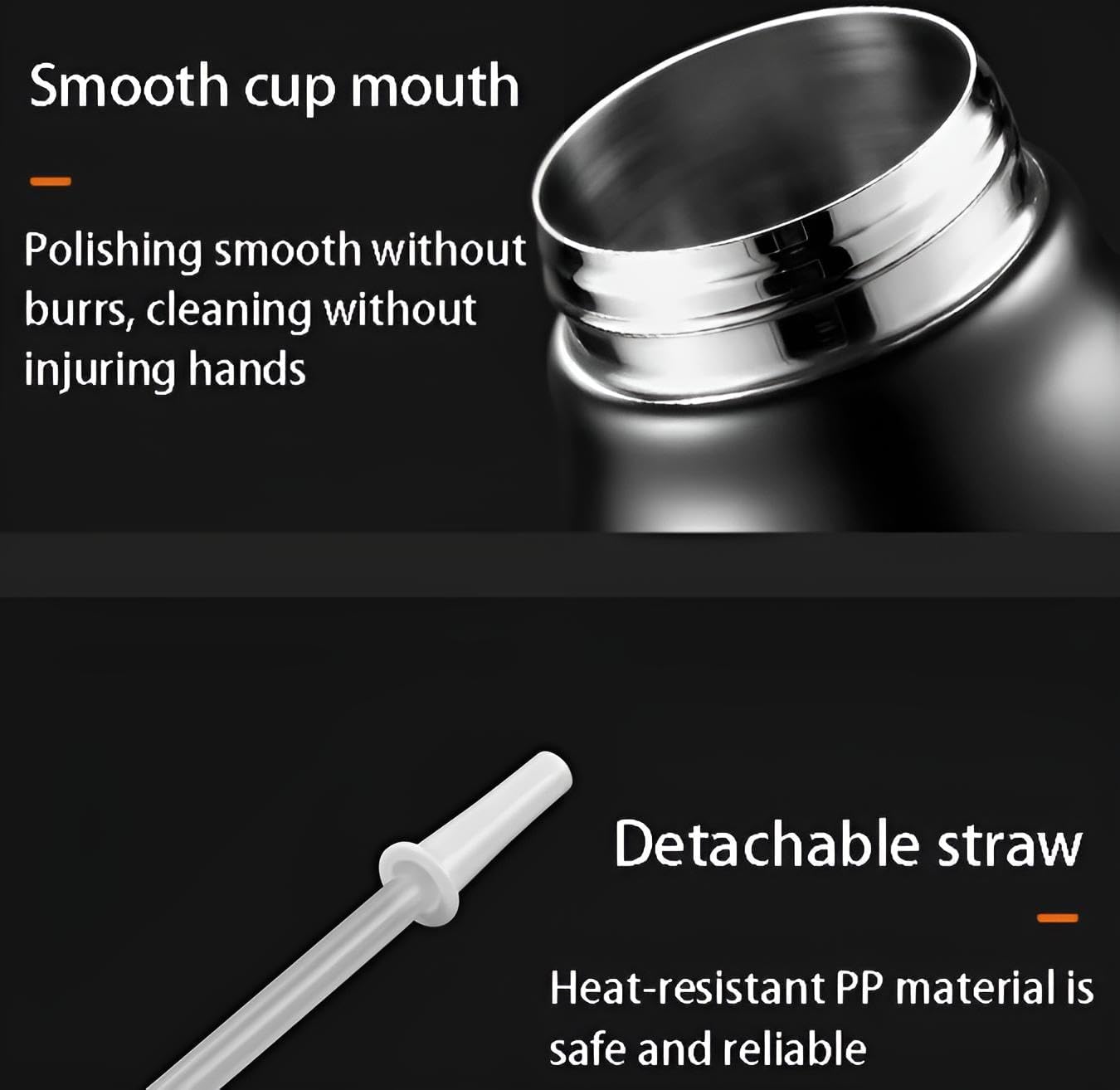 Premium Thermosflasche 2l Trinkflasche | Thermoskanne 2 Liter | Isolierflasche aus Edelstahl (Schwarz)