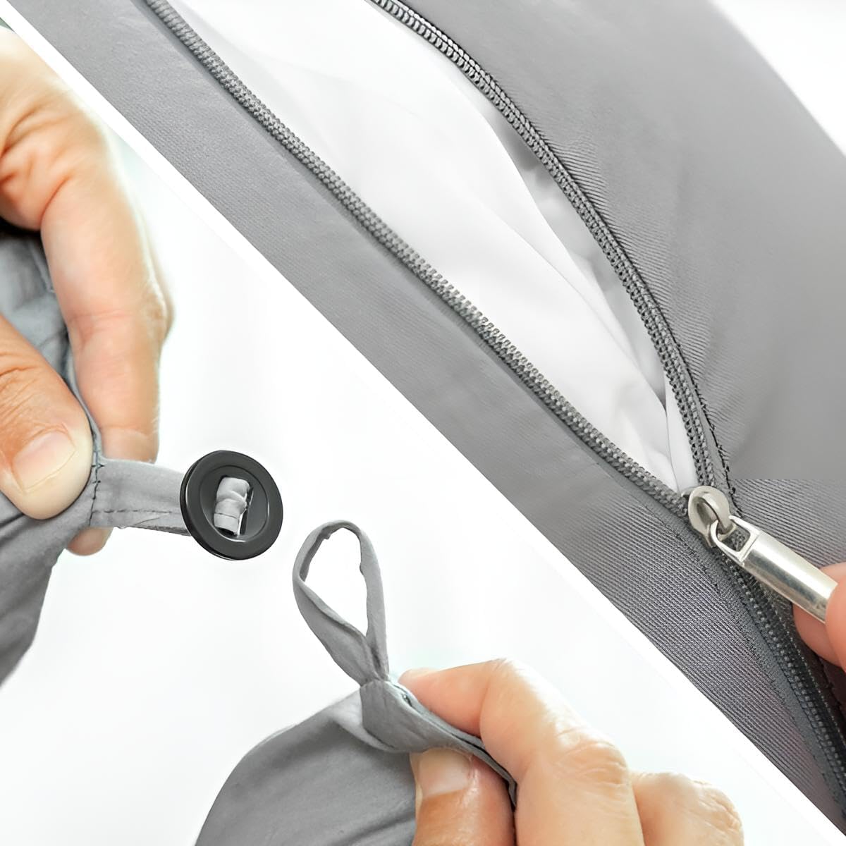 Stillkissen groß XXL mit innovativem Verschluss | Waschbar & aus unbedenklicher Baumwolle | Still-Kissen Erwachsene Seitenschläferkissen Schwangerschaftskissen 150 cm