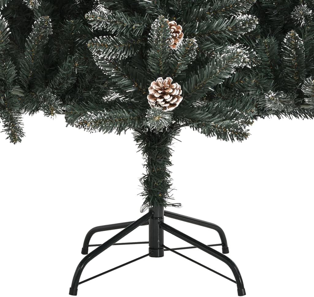 Weihnachtsbaum künstlich 120 cm mit Zapfen, Beeren & Schnne | Künstlicher Tannenbaum & Christbaum Classic Natur-Stil beschneit