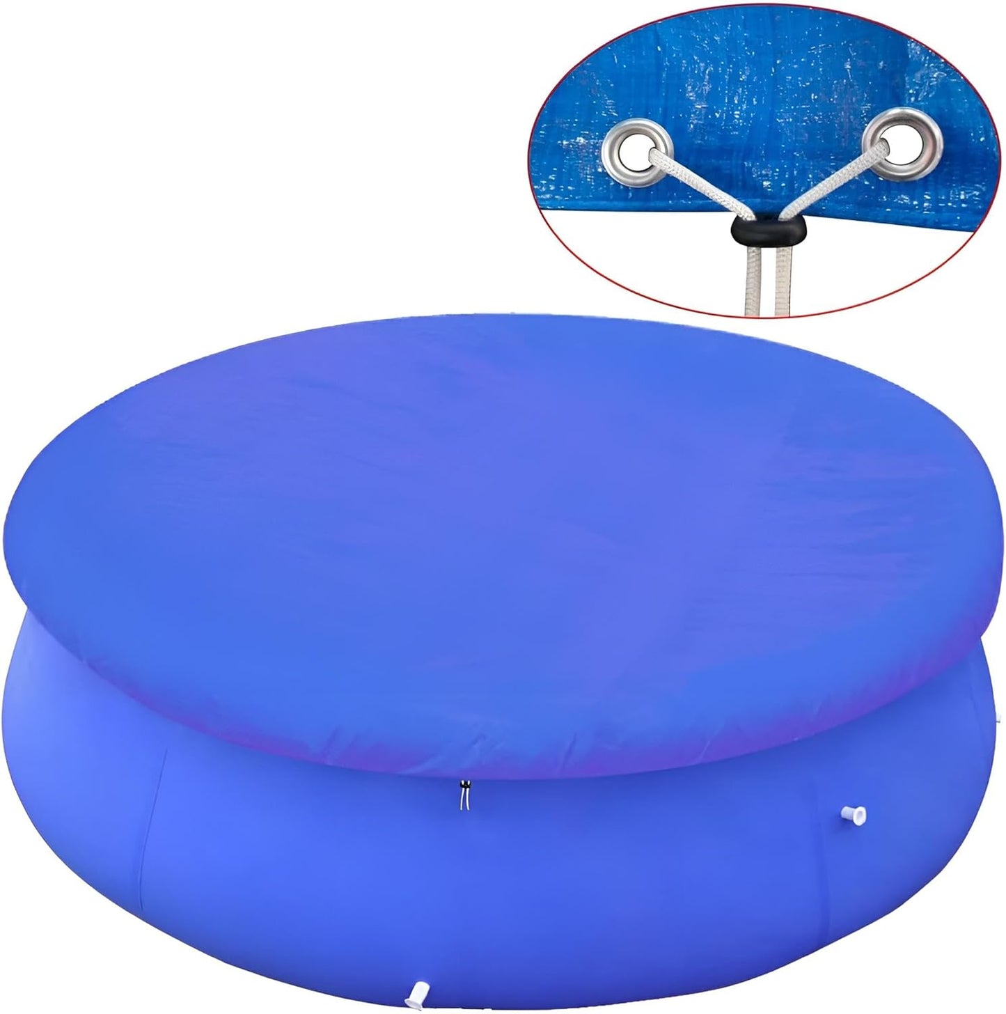 Poolplane Winter rund 360 | Poolabdeckung geeignet für runde Pools mit Ø von 360 bis 367 cm | Abdeckplane Pool Winterfest