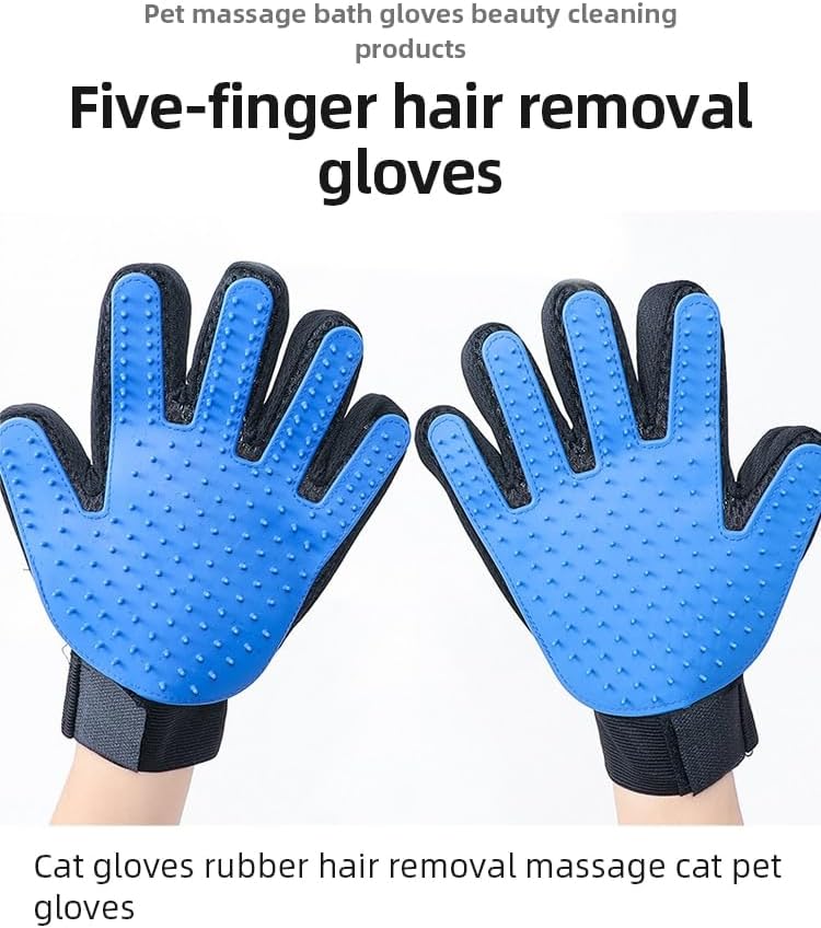 Premium Fellpflege Handschuhe Hunde & Katzen | 2 Pflegehandschuhe für Haustiere | Massagehandschuh Paar-Set | Bürsten-Handschuhe