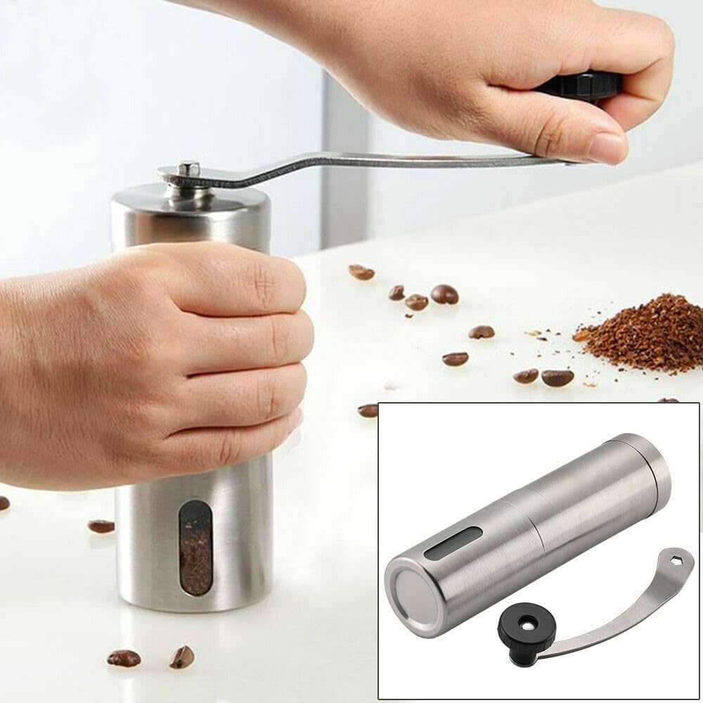 Premium Kaffeemühle manuell mit Keramikmahlwerk | Handkaffeemühle für Espresso, Filterkaffee, French Press & mehr | Auch als Gewürz- und Pfeffermühle verwendbar