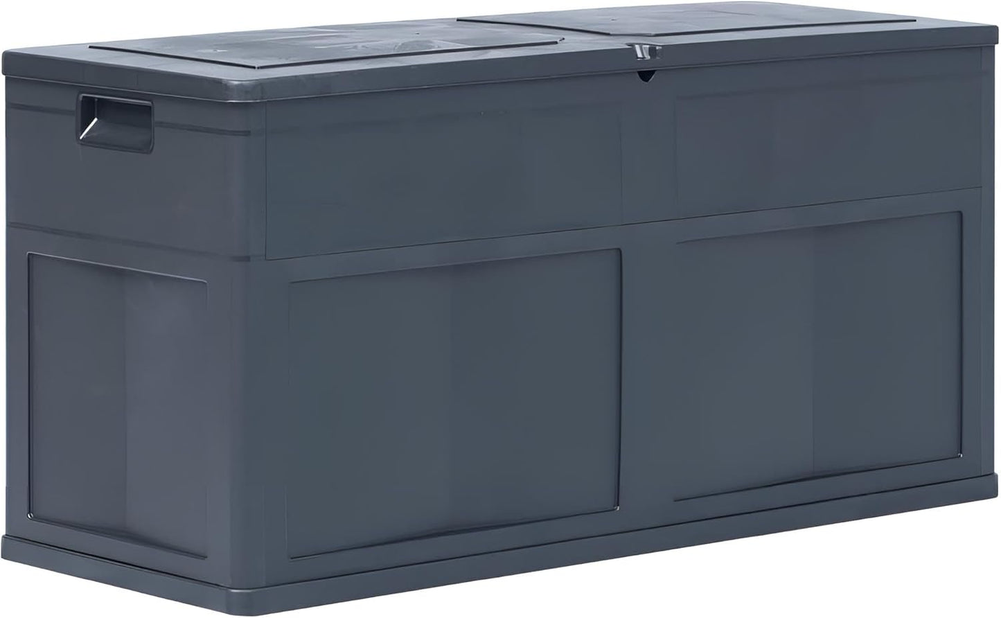 Premium Aufbewahrungsbox Garten wetterfest mit Deckel | Gartenbox wasserdicht & abschließbar | Auflagenbox 320l | XXL Kunststoff-Box mit Holz-Optik