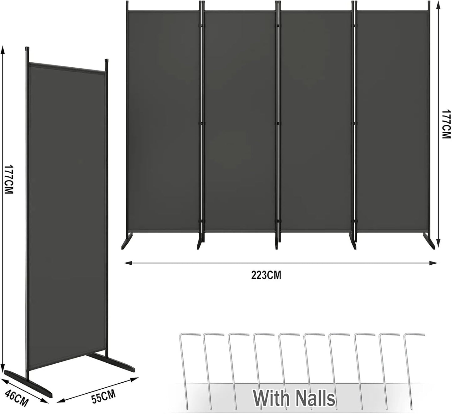 Raumteiler stehend modern | Trennwand Paravent | Raumtrenner | Spanische Wand für innen & außen