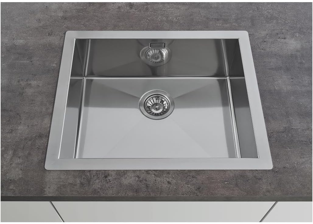 GROHE K700 | 1 Becken | Küchenspüle - Aufsatz- oder Unterputzmontage | inklusive: Ablaufgarnitur, Siebkorb, Montageset | Edelstahl | 31726SD0, 60 cm