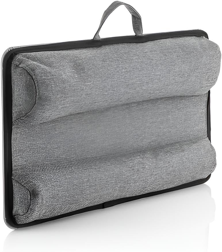 Premium Laptop-Tisch für Bett, Sofa, Couch, Auto dank Kissen | Laptop Unterlage Schoß mit Mauspad | Ablage aus Holz | Mobiles Arbeiten mit Laptop & Handy