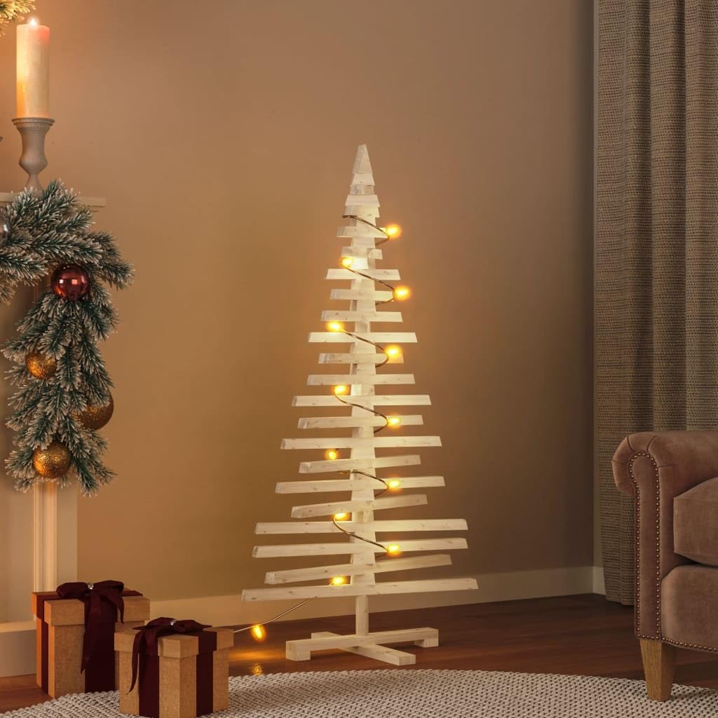 Weihnachtsbaum aus Holz groß modern | 120 cm Deko-Tannenbaum | Christbaum zum Stecken