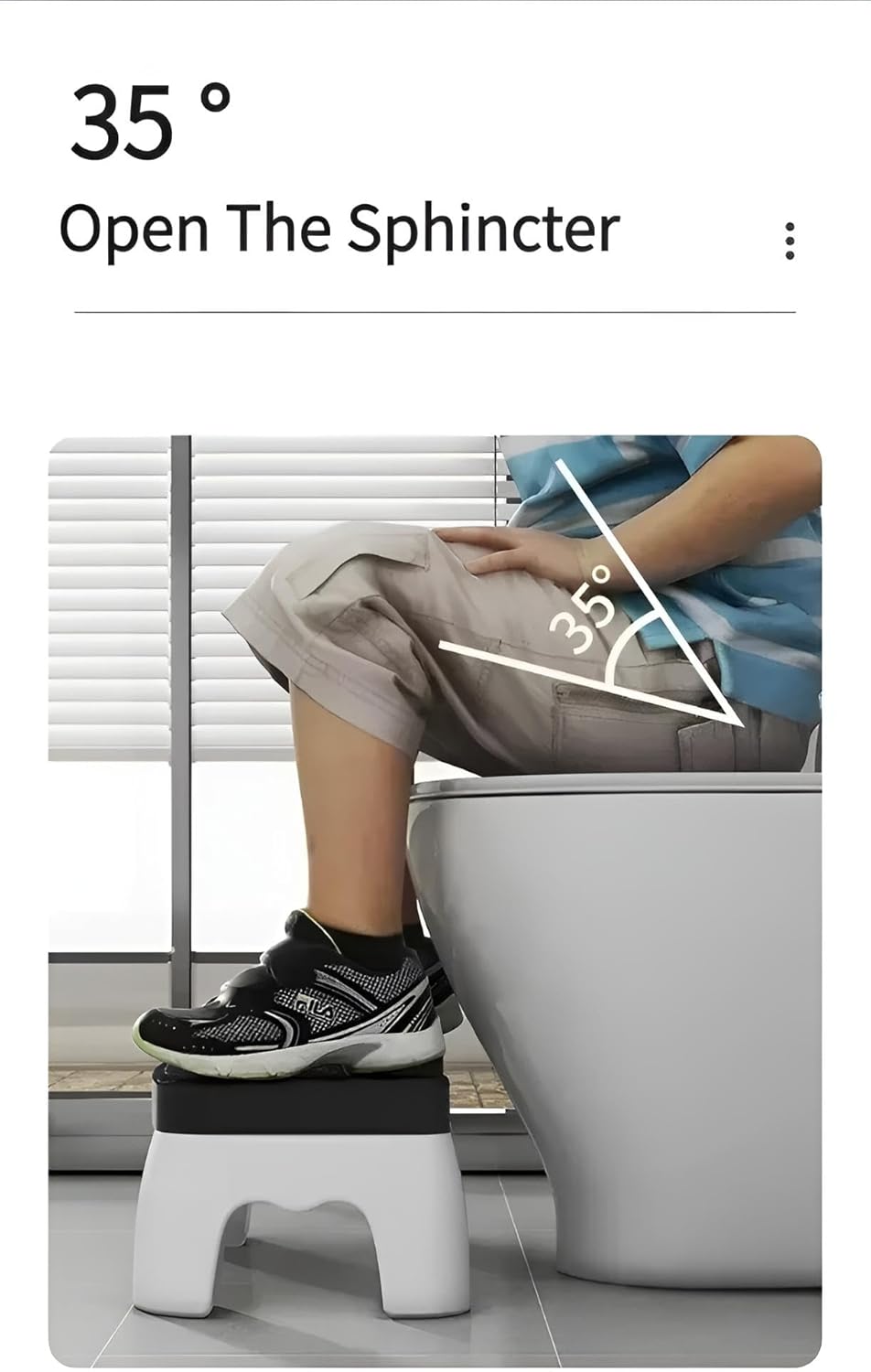 Toilettenhocker Erwachsene klappbar Weiß | Klohocker, Toiletten Hocker, WC Hocker Toilette, Tritthocker