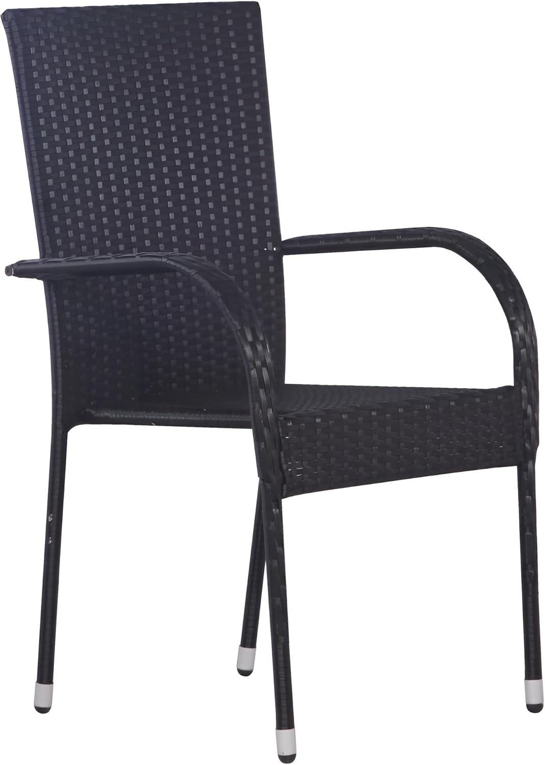 Gartenstühle stapelbar Polyrattan 2er, 4er oder 6er Set | Wetterfeste Stühle aus Rattan | Essstühle Kunststoff (6)