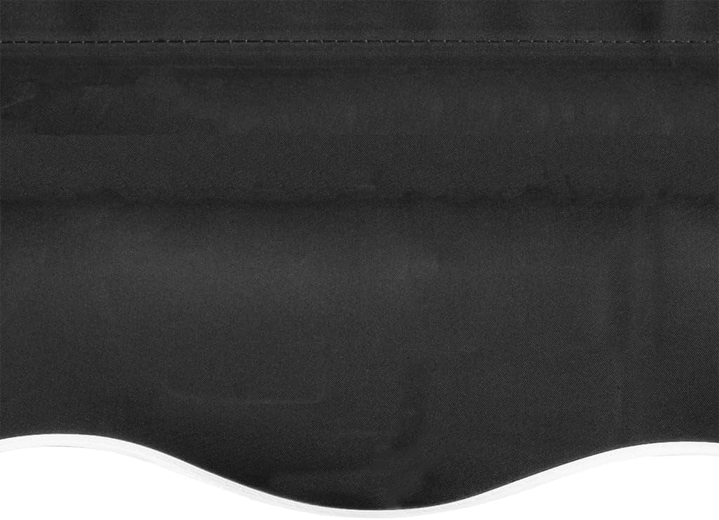 Premium Markisenbespannung 4x3 m wasserdicht | Wasserabweisender Markisenstoff 3m breit Blau, Gelb, Anthrazit (Anthrazit)