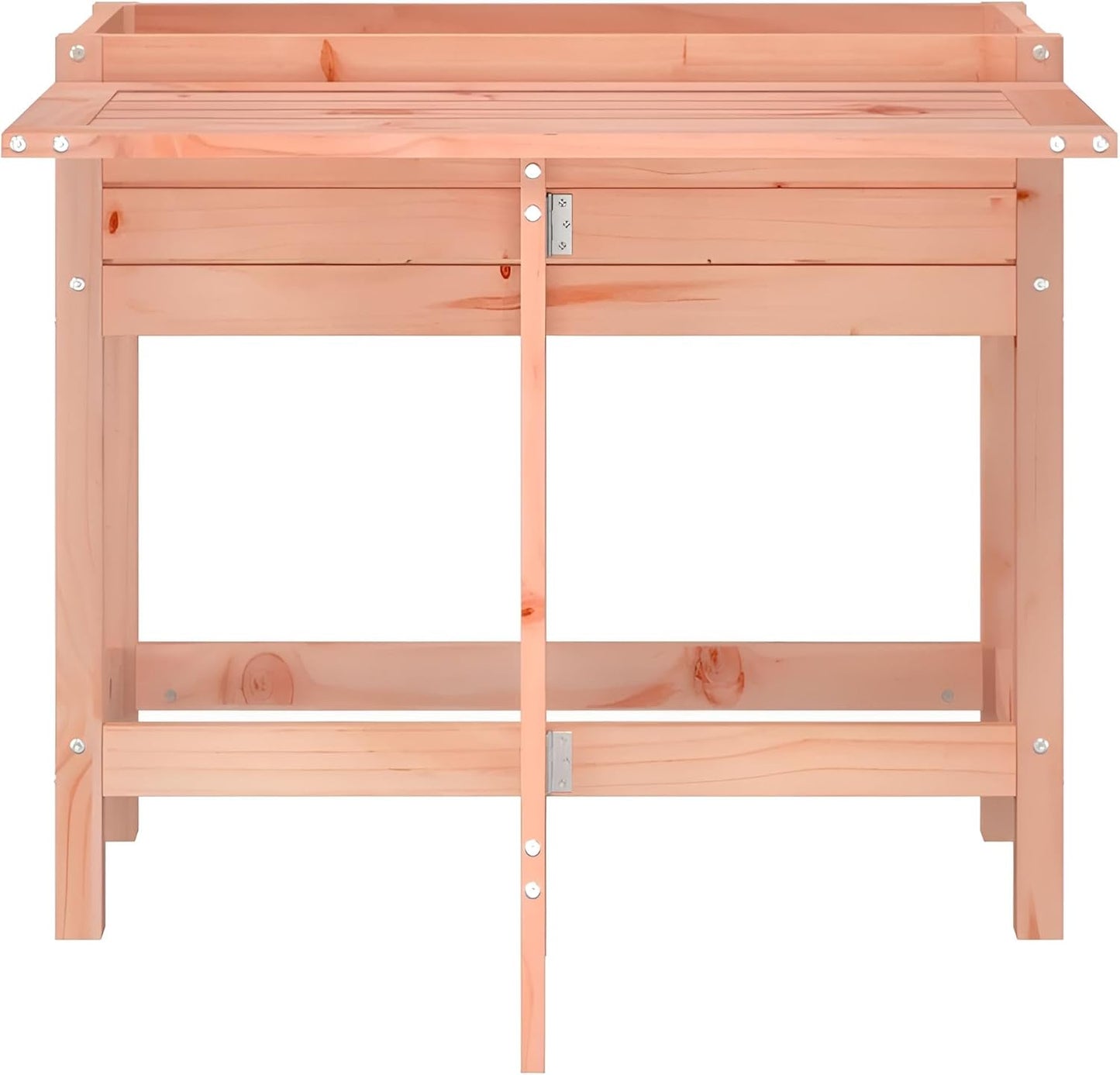 Pflanzkasten Holz Outdoor mit klappbarem Tisch | Hochbeet für Balkon, Terrasse und Co. | Robuster & nachhaltiger Blumenkasten