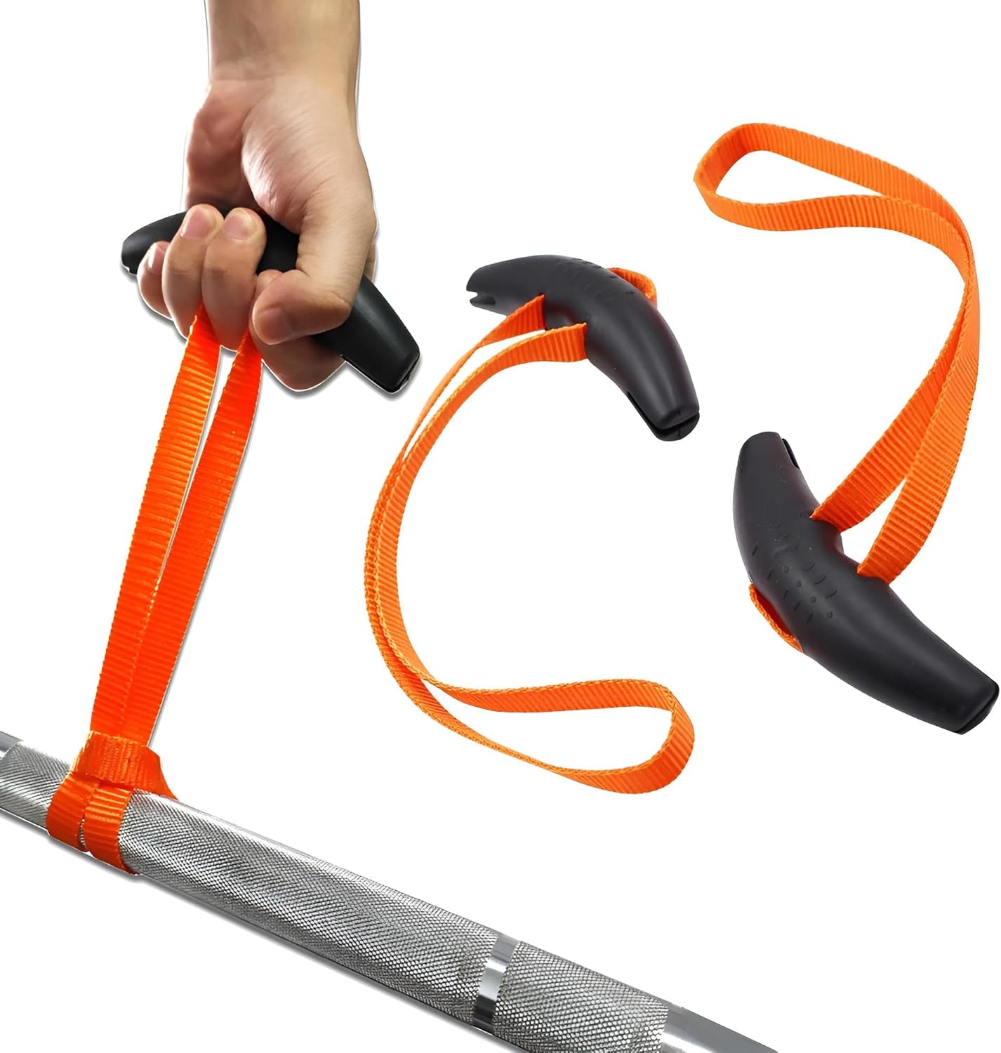 Fitness Griffe Set mit Seil für dynamisches Training | Fitnessbänder mit Griffen | Geeignet für Klimmzugstange, Langhantel-Stange, Kabelzug & Outdoor-Geräte