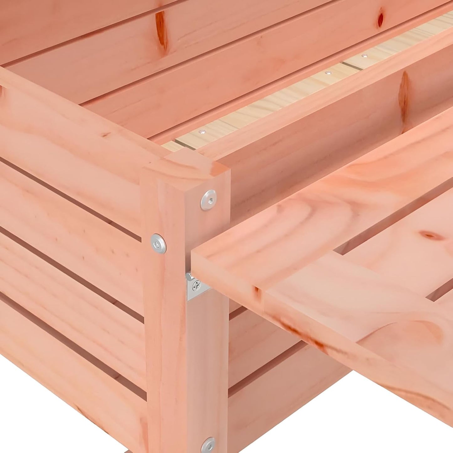 Pflanzkasten Holz Outdoor mit klappbarem Tisch | Hochbeet für Balkon, Terrasse und Co. | Robuster & nachhaltiger Blumenkasten